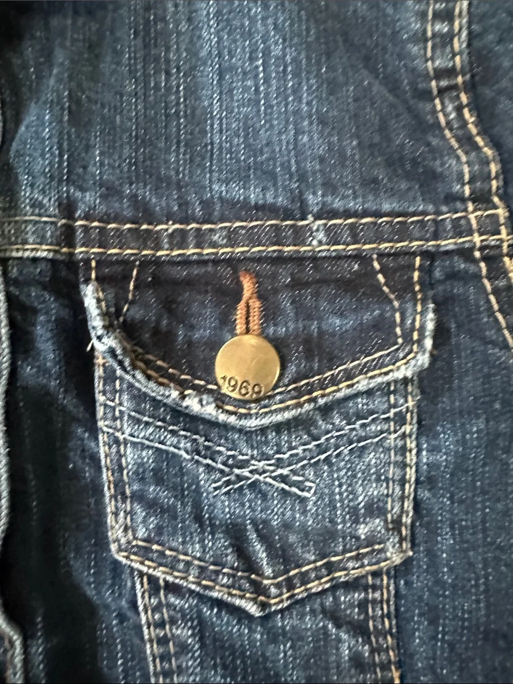 GAP Dark Blue distressed Denim Jean Jacket for Kids small